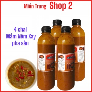 4 CHAI MẮM NÊM PHA SẲN HUẾ ( 350G/ 1 CHAI )