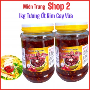 2 HỦ TƯƠNG ỚT RIM CAY VỪA,ỚT RIM QUẢNG NGÃI, TƯƠNG ỚT RIM MIỀN TRUNG (500g/1 HỦ)