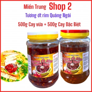 500G TƯƠNG ỚT RIM CAY VỪA + 500G CAY ĐẶC BIỆT